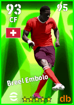 Breel Embolo — CF, OVR 93, MAX 95