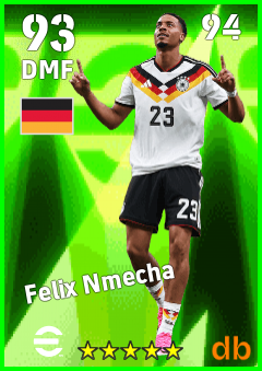 Felix Nmecha — DMF, OVR 93, MAX 94