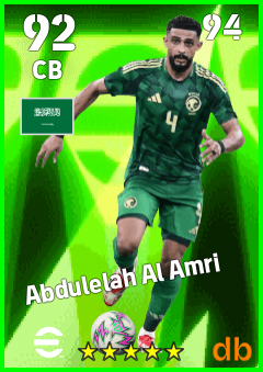 Abdulelah Al Amri — CB, OVR 92, MAX 94