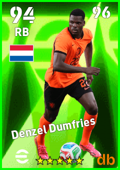 Denzel Dumfries — RB, OVR 94, MAX 96
