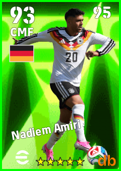 Nadiem Amiri — CMF, OVR 93, MAX 95