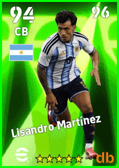 Lisandro Martínez eFootball player card