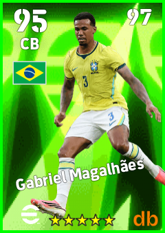 Gabriel Magalhães — CB, OVR 95, MAX 97