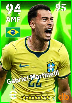 Gabriel Martinelli — AMF, OVR 94, MAX 95