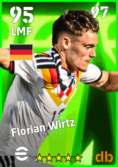 Florian Wirtz — LMF, OVR 95, MAX 97