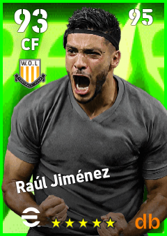 Raúl Jiménez — CF, OVR 93, MAX 95