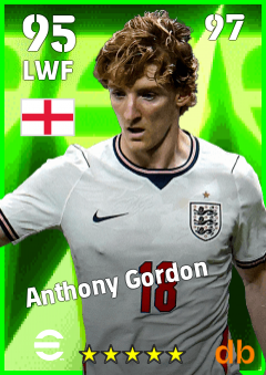 Anthony Gordon — LWF, OVR 95, MAX 97