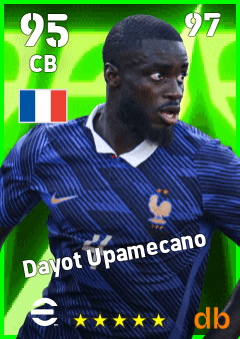 Dayot Upamecano — CB, OVR 95, MAX 97