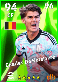 Charles De Ketelaere — CF, OVR 94, MAX 96