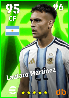 Lautaro Martínez — CF, OVR 95, MAX 96