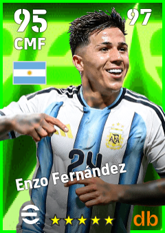Enzo Fernández — CMF, OVR 95, MAX 97