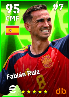 Fabián Ruiz — CMF, OVR 95, MAX 97