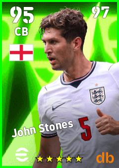 John Stones — CB, OVR 95, MAX 97