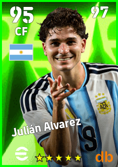 Julián Alvarez eFootball player card