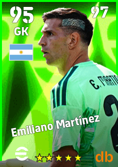 Emiliano Martínez — GK, OVR 95, MAX 97