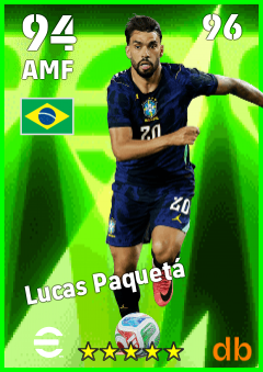 Lucas Paquetá — AMF, OVR 94, MAX 96