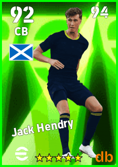 Jack Hendry — CB, OVR 92, MAX 94