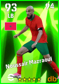 Noussair Mazraoui — LB, OVR 93, MAX 94