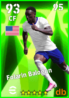 Folarin Balogun — CF, OVR 93, MAX 95