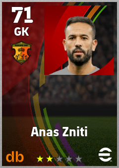 Anas Zniti — GK, OVR 71, MAX 71