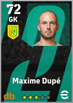 Maxime Dupé eFootball player card