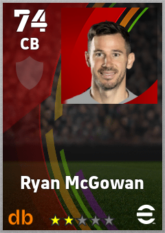 Ryan McGowan — CB, OVR 74, MAX 74