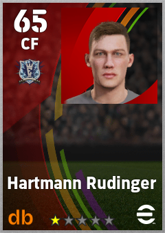 Hartmann Rudinger — CF, OVR 65, MAX 65