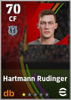 Hartmann Rudinger — CF, OVR 70, MAX 70