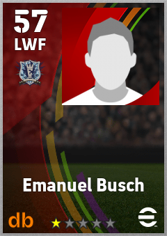 Emanuel Busch — LWF, OVR 57, MAX 57