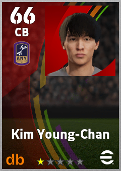 Kim Young-Chan — CB, OVR 66, MAX 66