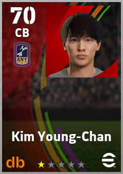 Kim Young-Chan — CB, OVR 70, MAX 70