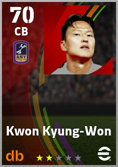 Kwon Kyung-Won — CB, OVR 70, MAX 70