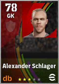 Alexander Schlager — GK, OVR 78, MAX 78