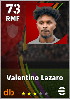 Valentino Lazaro eFootball player card