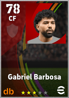 Gabriel Barbosa — CF, OVR 78, MAX 78