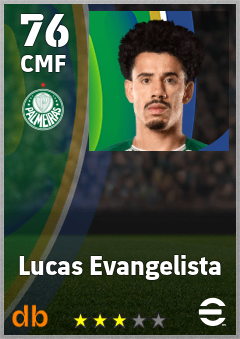 Lucas Evangelista — CMF, OVR 76, MAX 76