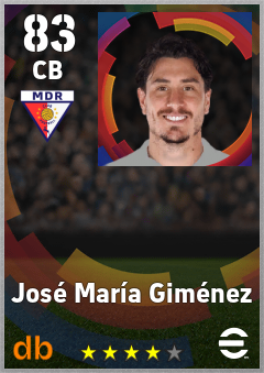 José María Giménez — CB, OVR 83, MAX 90