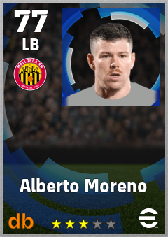 Alberto Moreno — LB, OVR 77, MAX 77