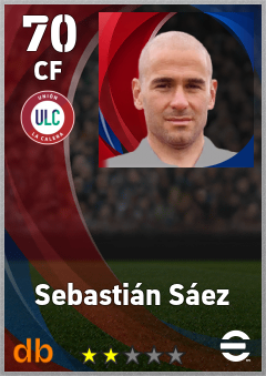 Sebastián Sáez — CF, OVR 70, MAX 70