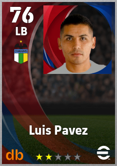 Luis Pavez — LB, OVR 76, MAX 76