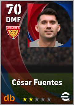 César Fuentes — DMF, OVR 70, MAX 70