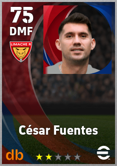 César Fuentes — DMF, OVR 75, MAX 75