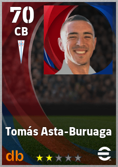 Tomás Asta-Buruaga — CB, OVR 70, MAX 70