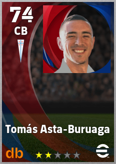 Tomás Asta-Buruaga — CB, OVR 74, MAX 74