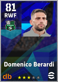 Domenico Berardi — RWF, OVR 81, MAX 88