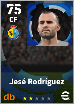 Jesé Rodríguez — CF, OVR 75, MAX 75