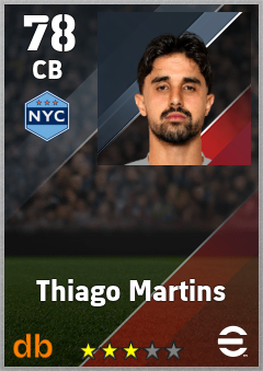 Thiago Martins — CB, OVR 78, MAX 78