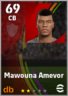 Mawouna Amevor — CB, OVR 69, MAX 69