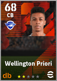 Wellington Priori — CB, OVR 68, MAX 68