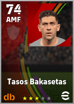 Tasos Bakasetas eFootball player card